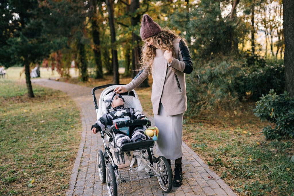 A Woman Looking at Her Child