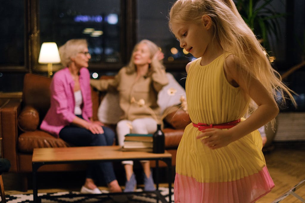 Girl Wearing Yellow Dress